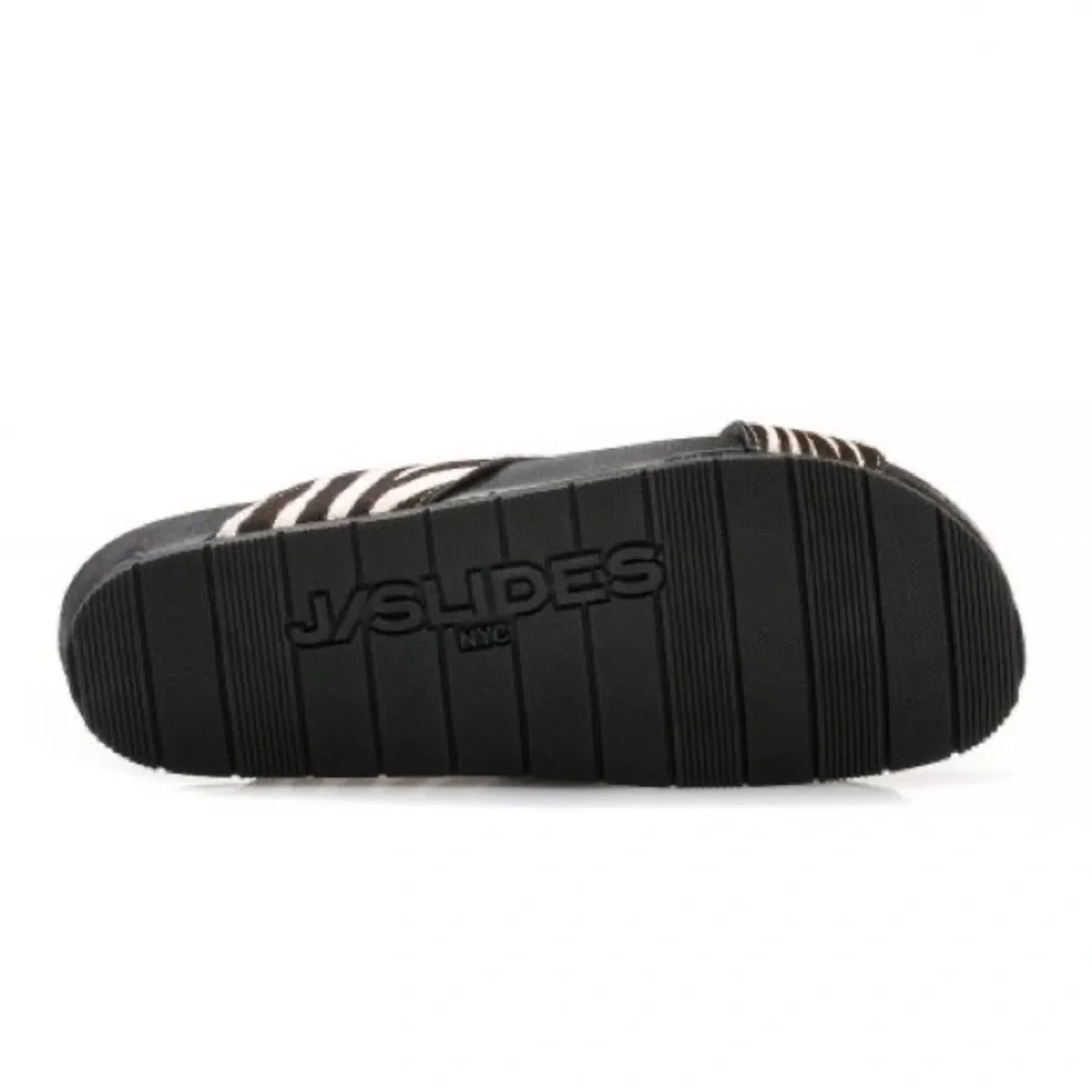 NEW J/Slides Zebra Pony Leather Nova Size 8M